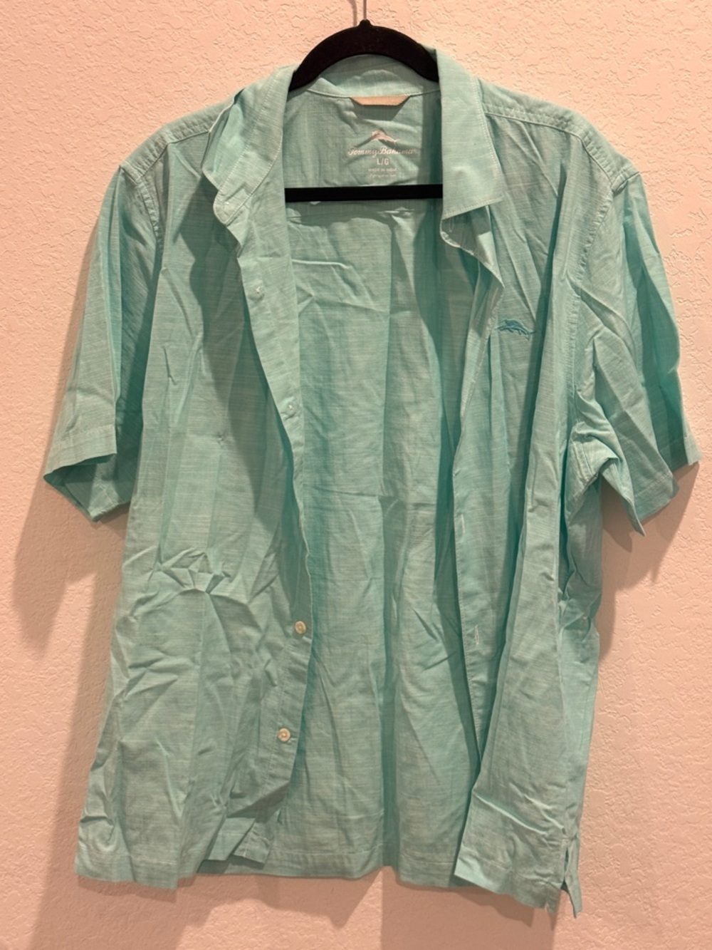 Tommy Bahama Light Teal Short-Sleeve Shirt Jacket‎